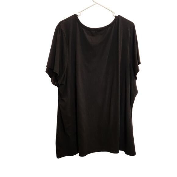 Lane Bryant Black Short Sleeve Whatever I Tried Graphic T-Shirt Casual Top 26/28 - Picture 2 of 6